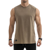 Side Split Muscle Tank - brown