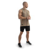 Side Split Muscle Tank - brown