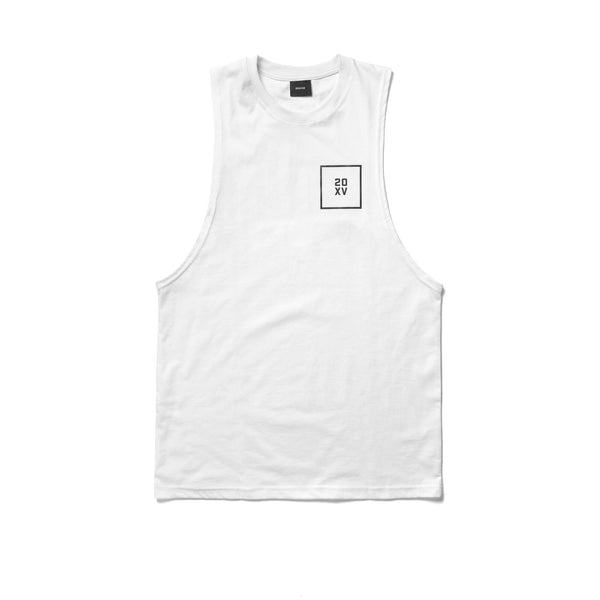 Outline Cut Off Tank - white