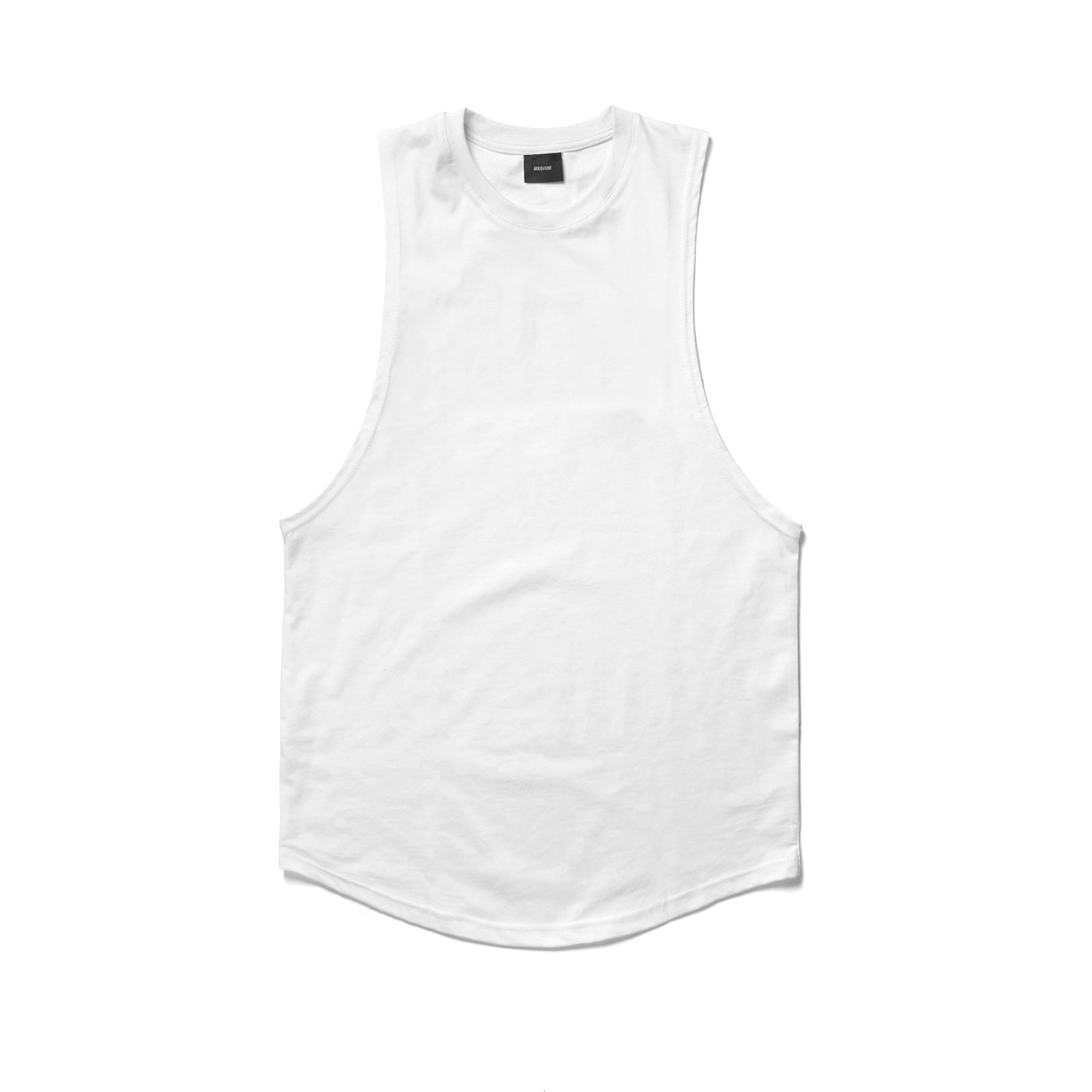 Round Cut Off Tank - white