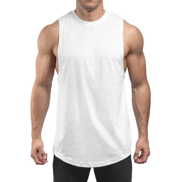 Round Cut Off Tank - white