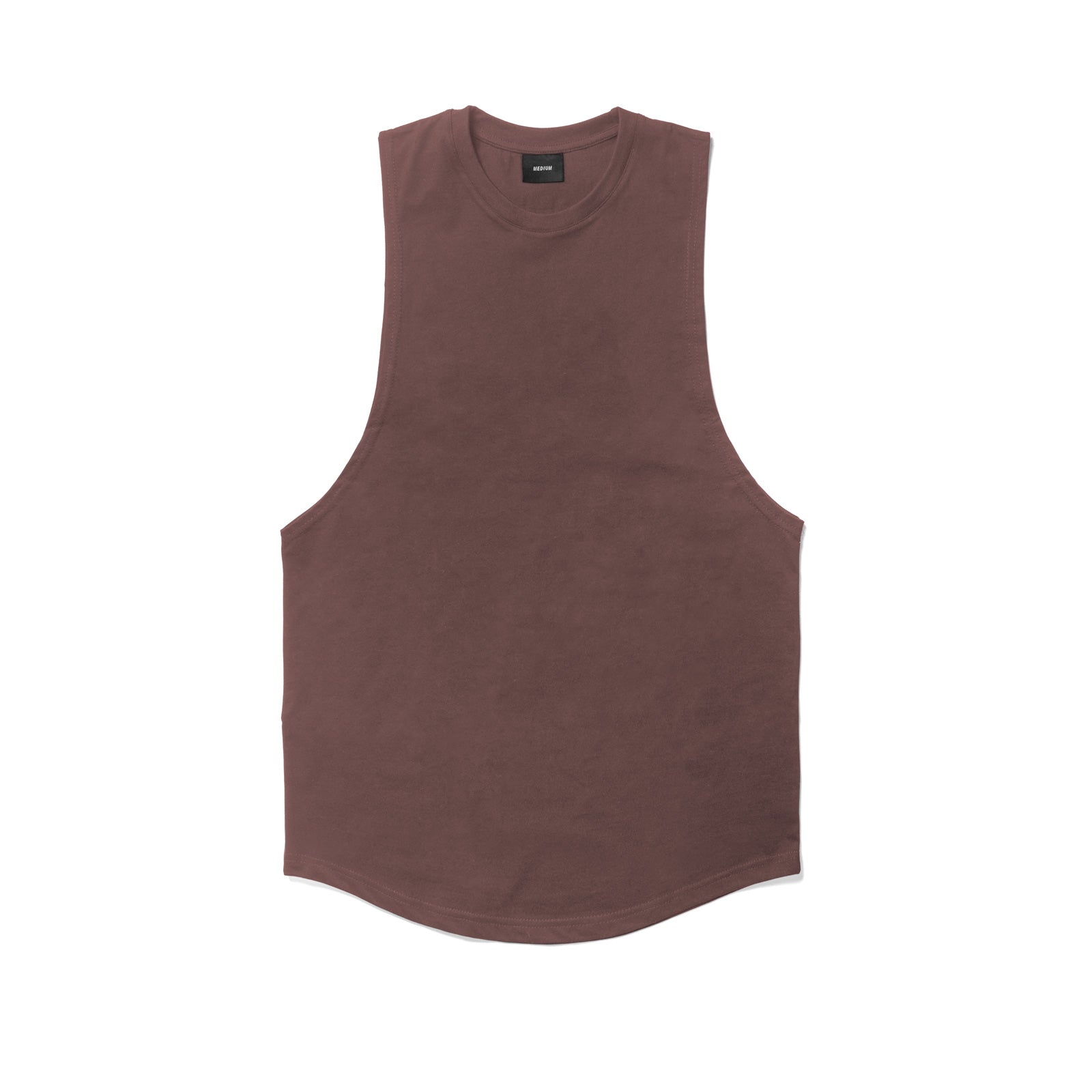Round Cut Off Tank - maroon