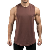 Round Cut Off Tank - maroon