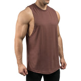 Round Cut Off Tank - maroon
