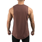 Round Cut Off Tank - maroon
