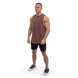 Round Cut Off Tank - maroon