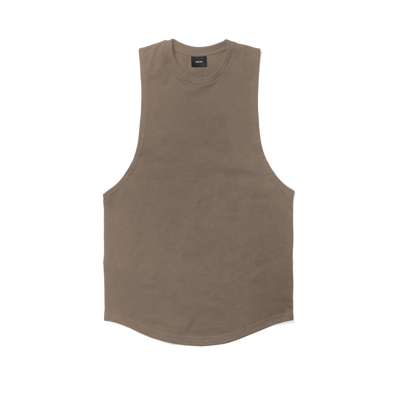 Round Cut Off Tank - brown