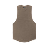 Round Cut Off Tank - brown