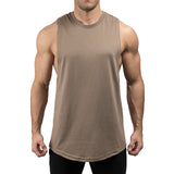 Round Cut Off Tank - brown