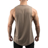 Round Cut Off Tank - brown