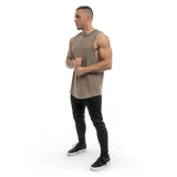 Round Cut Off Tank - brown