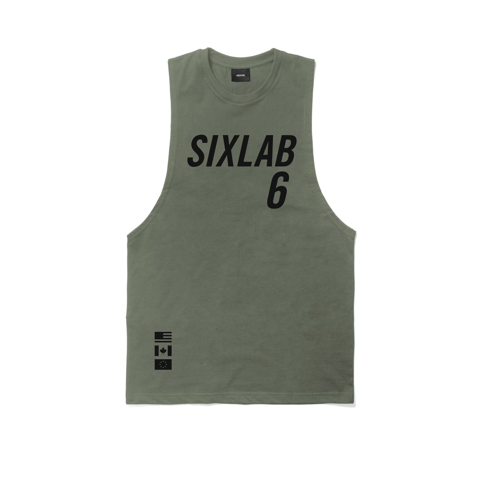 Offense Cut Off Tank - olive