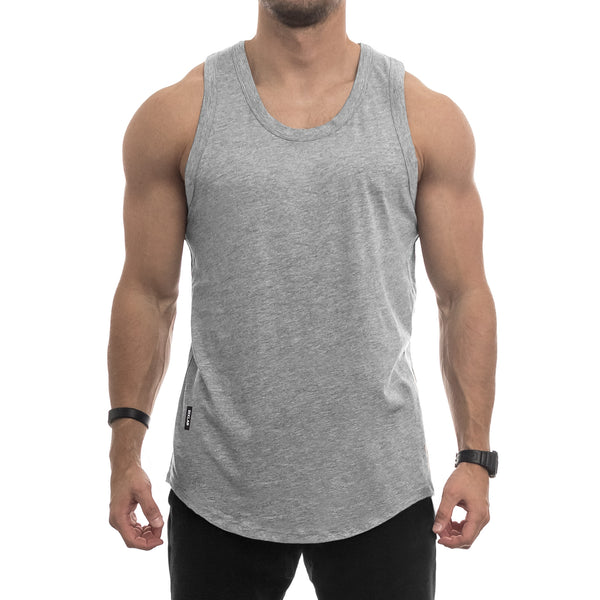 Round Tank - heather grey
