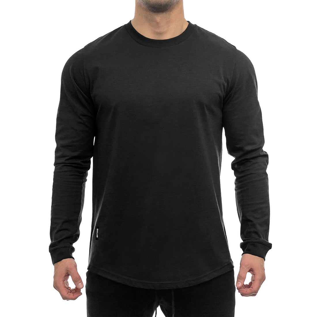 Round Longsleeve - black