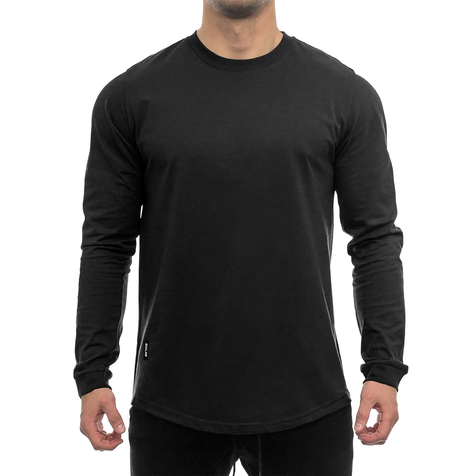 Round Longsleeve - black
