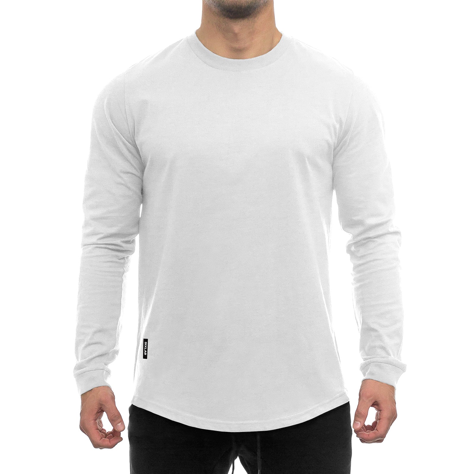 Round Longsleeve - white