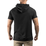Short Sleeve Hoodie - black
