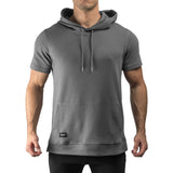 Short Sleeve Hoodie - dark grey