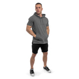 Short Sleeve Hoodie - dark grey