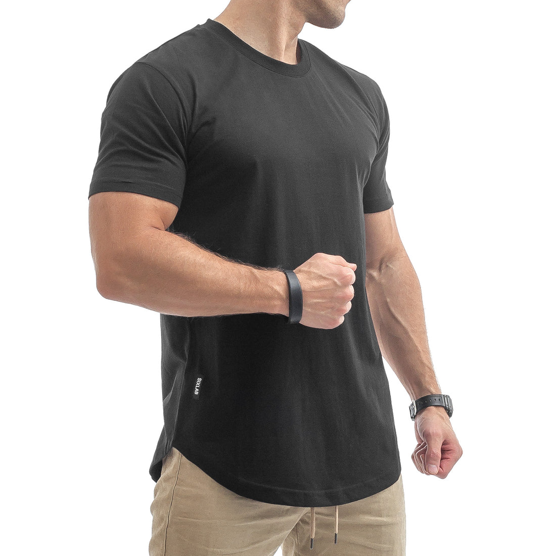 Round T-Shirt - black