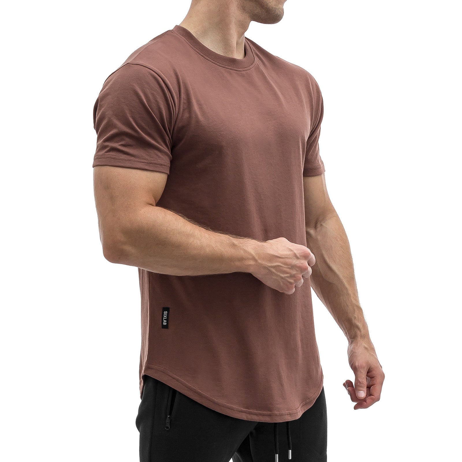 Round T-Shirt - maroon