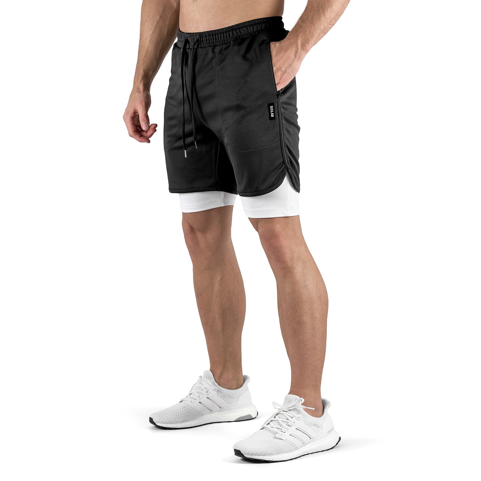2-in-1 Set Short - black/white