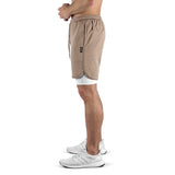 2-in-1 Set Short - brown/white