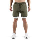 2-in-1 Set Short - olive/white