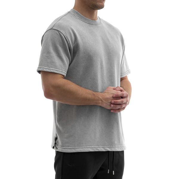 French Terry T-Shirt - washed grey