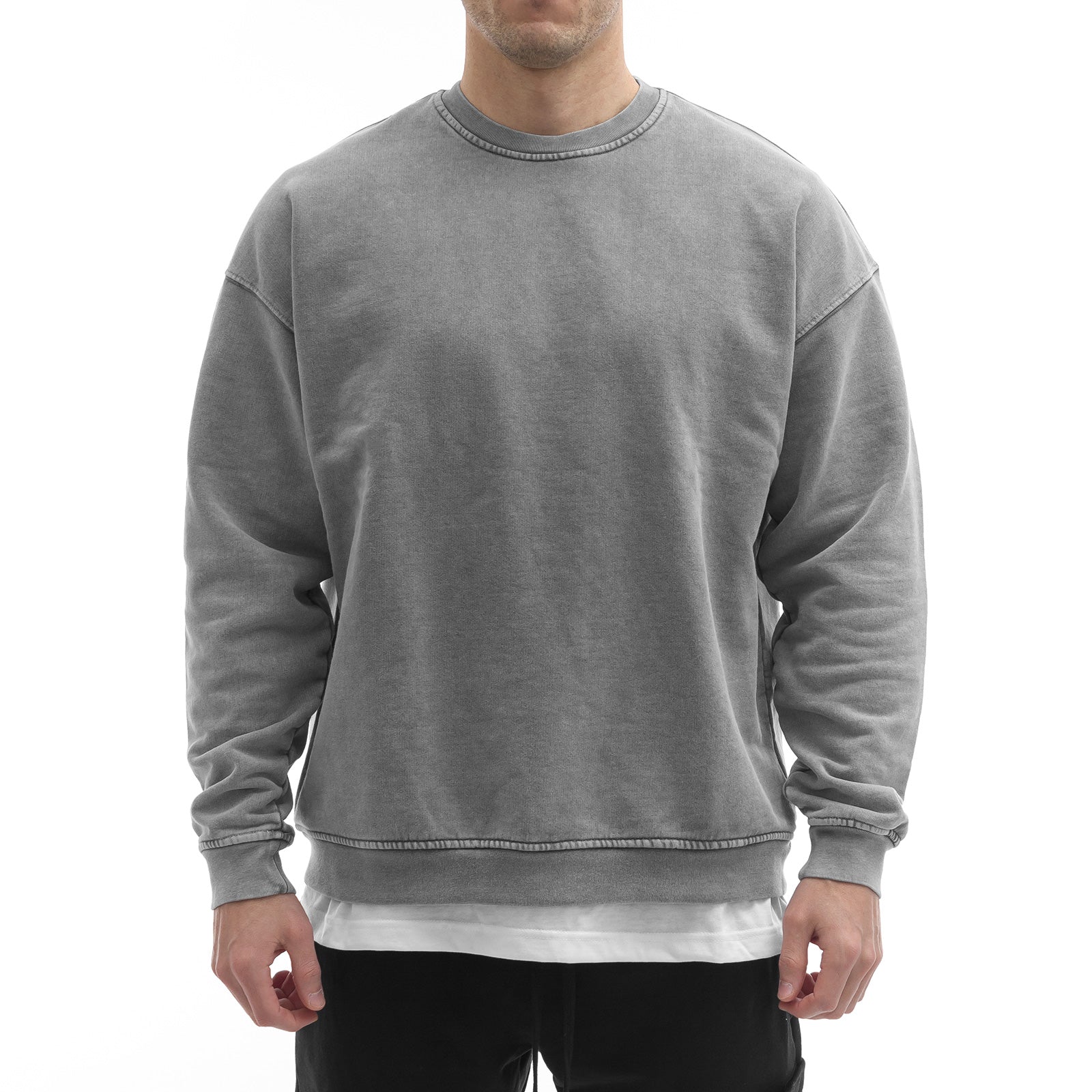 Heavy Oversize Sweatshirt - washed grey